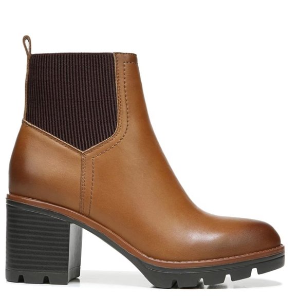 NATURALIZER VERNEY WATERPROOF LEATHER LUG BOOTS CIDER-SPICE (WIDE) - Picture 9 of 10